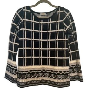 Z.O.E.‎ Milano 100% Merino Wool Plaid Sweater Size Small